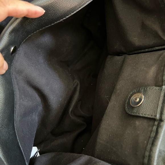 Vince Camuto Elegant Black and Tan Striped Tote Bag, natural straw - Picture 9 of 16